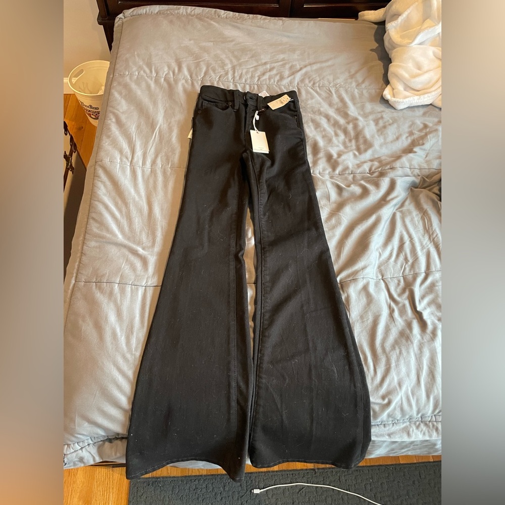 Black flare jeans